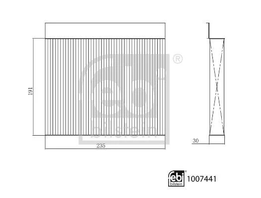 Filtras, salono oras FEBI 1007441
