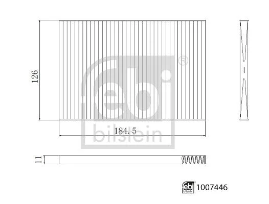 Filter, cabin air FEBI 1007446