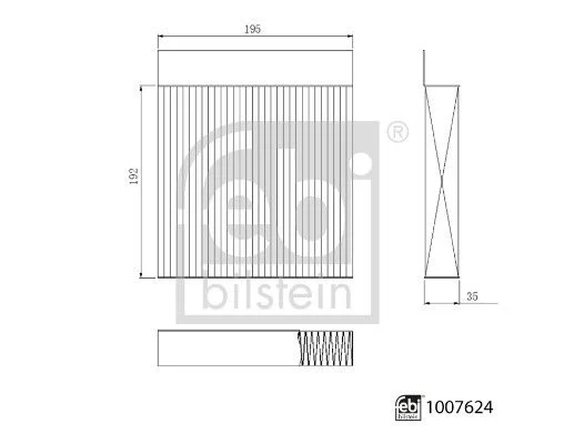 Filtras, salono oras FEBI 1007624