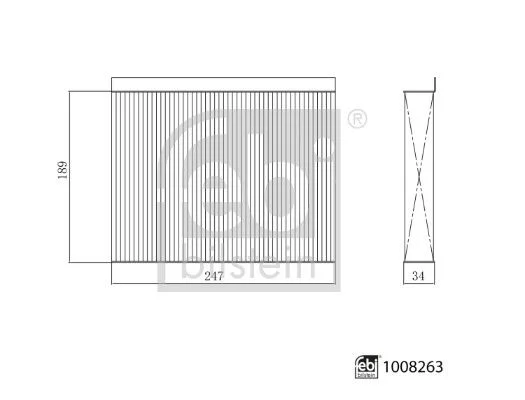 Filtras, salono oras FEBI 1008263