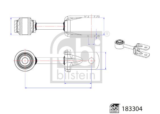Šarnyro stabilizatorius FEBI BILSTEIN 183304