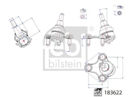 Šarnyras / girgždukas FEBI BILSTEIN 183622