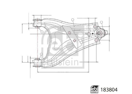Vikšro valdymo svirtis FEBI BILSTEIN 183804