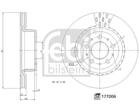 Гальмівний диск FEBI BILSTEIN 177006