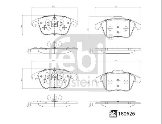 Brake Pad Set, disc brake FEBI BILSTEIN 180626