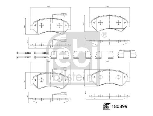 Brake Pad Set, disc brake FEBI BILSTEIN 180899