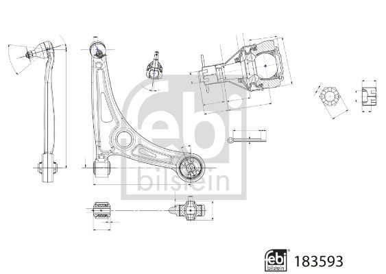 Control/Trailing Arm, wheel suspension FEBI BILSTEIN 183593