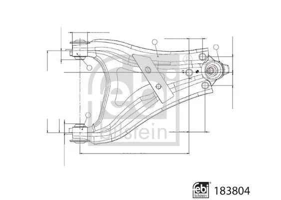 Vikšro valdymo svirtis FEBI BILSTEIN 183804