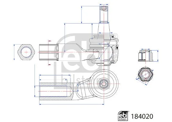 Skersinės vairo trauklės galas febi bilstein 184020