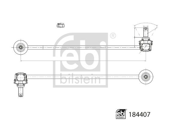 Šarnyro stabilizatorius FEBI BILSTEIN 184407