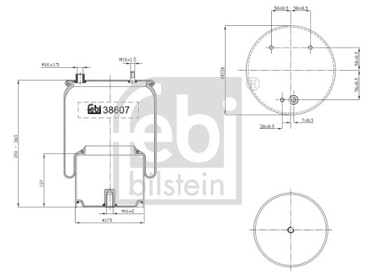 Dėklas, pneumatinė pakaba FEBI BILSTEIN 38607