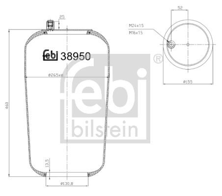 Bellow, air suspension FEBI BILSTEIN 38950