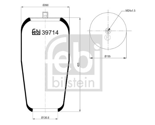 Bellow, air suspension FEBI BILSTEIN 39714