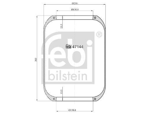 Dėklas, pneumatinė pakaba FEBI BILSTEIN 47144