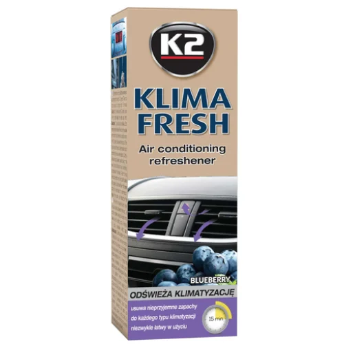 Kondicionieriaus valymo priemonė KLIMA FRESH BLUEBERRY 150ml K2 K222BB