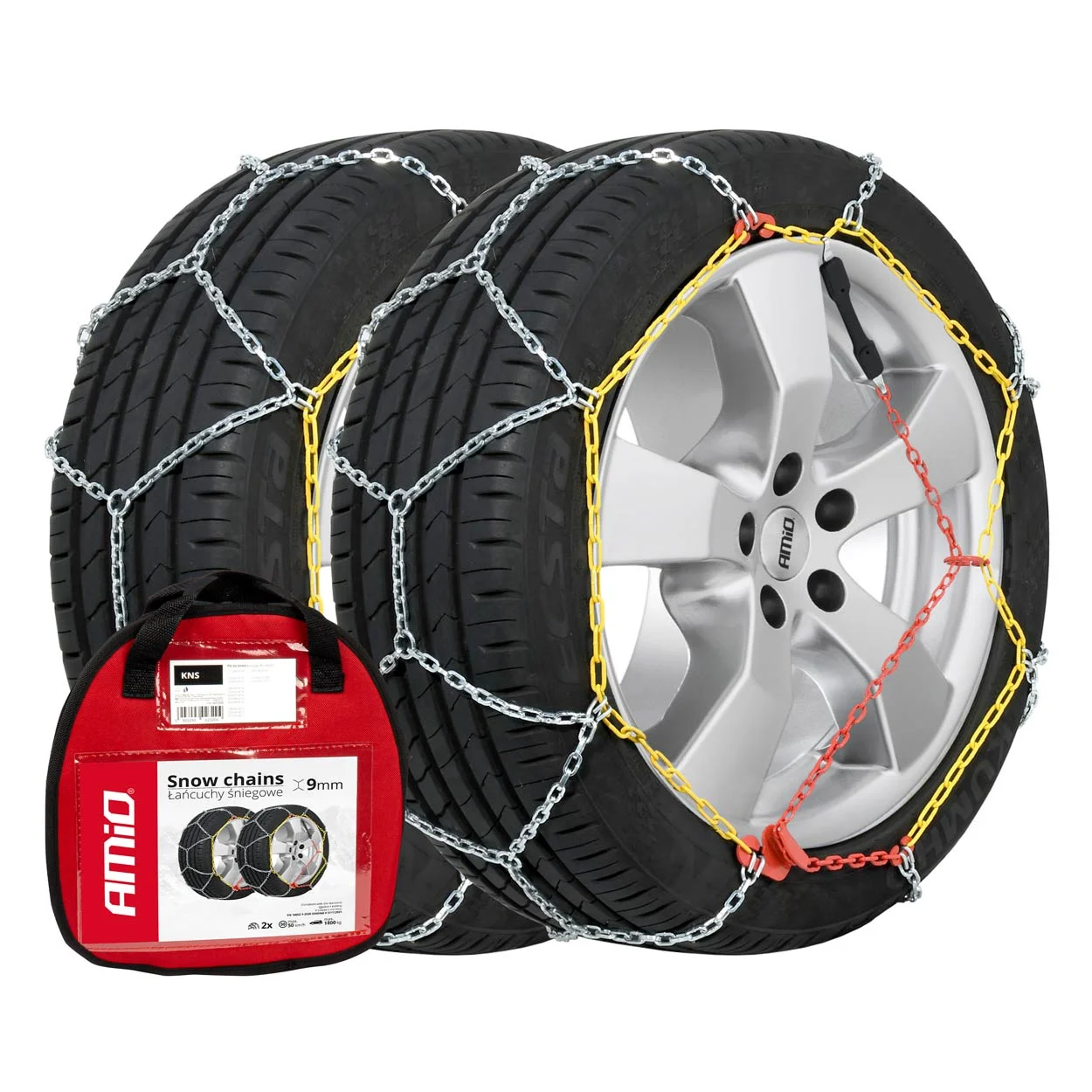 Ö-Norm Snow Chains 9mm + BAG KNS-50 AMiO 02314