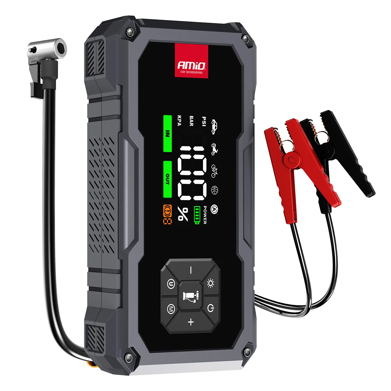 Užvedėjas su kompresoriumi 12V 7,2Ah 600A PRO AMiO 04674