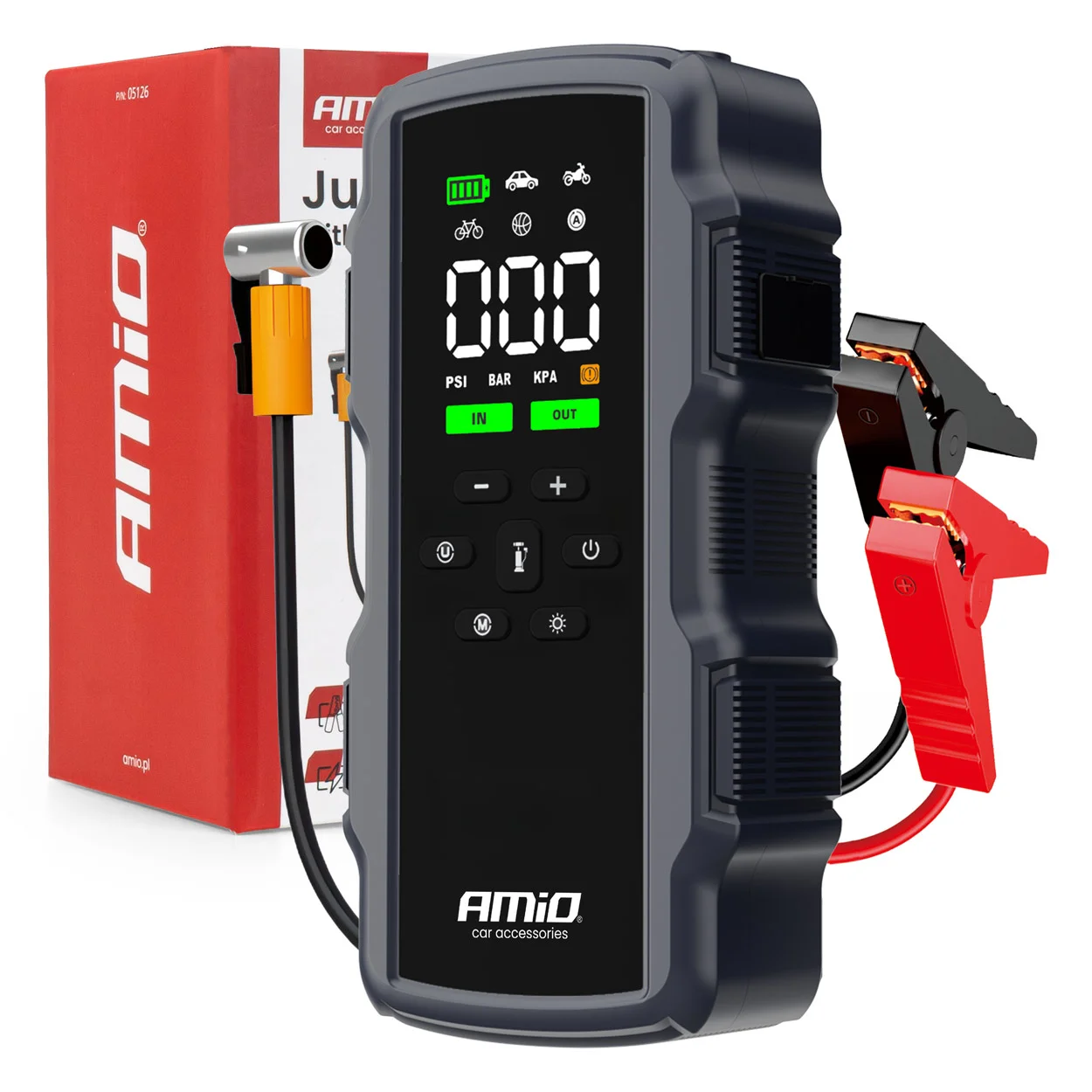 Jump starter 12V 17Ah 900A 4in1 AMiO-05126 AMiO 05126