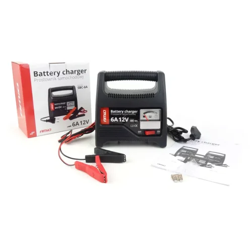 Automobilio akumuliatoriaus įkroviklis 6A, 12V AMiO SBC-6A AMIO AMI02085