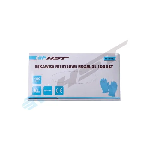 Nitrilinės pirštinės, dydis XL, 100 vnt., mėlynos spalvos HST HST 0629