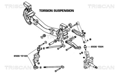 Нижній/верхній кульовий шарнір TRISCAN 85001504