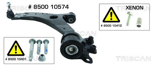 Control/Trailing Arm, wheel suspension TRISCAN 8500 10574