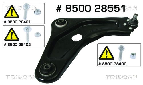 Control/Trailing Arm, wheel suspension TRISCAN 8500 28551