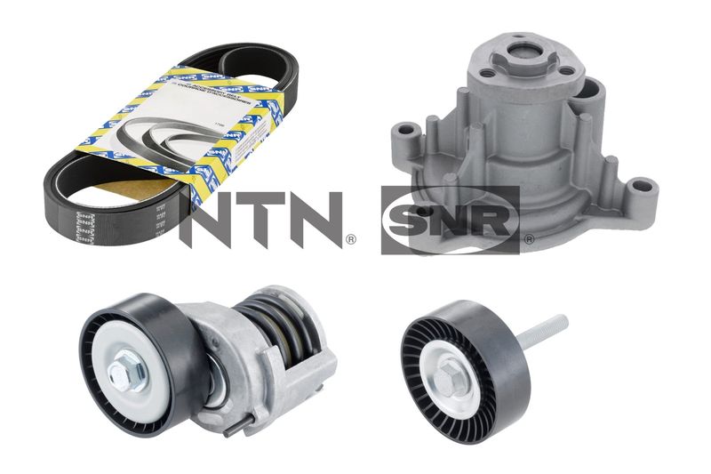 Water Pump + V-Ribbed Belt Kit SNR KAP857.141