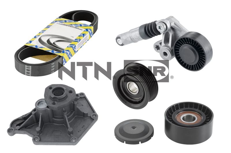 Water Pump + V-Ribbed Belt Kit SNR KAP857.510