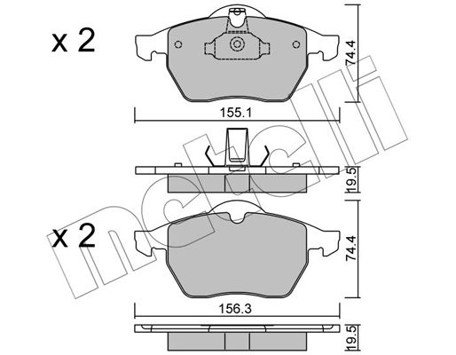 Brake Pad Set, disc brake METELLI 22-0118-0