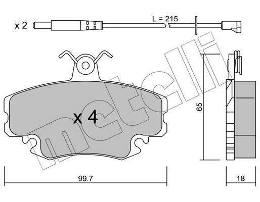 Brake Pad Set, disc brake METELLI 22-0120-0K