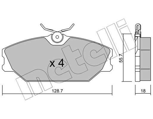 Brake Pad Set, disc brake METELLI 22-0142-2