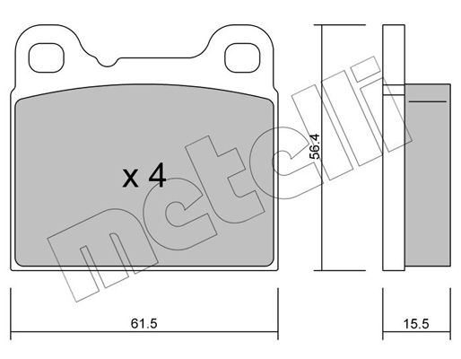 Brake Pad Set, disc brake METELLI 22-0200-0