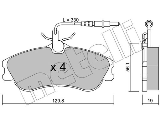 Brake Pad Set, disc brake METELLI 22-0217-0