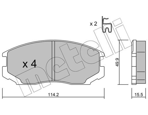 Brake Pad Set, disc brake METELLI 22-0221-1