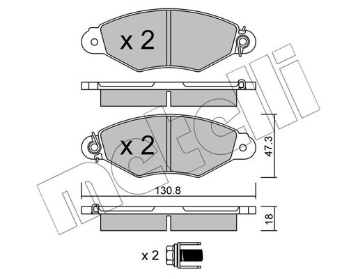 Brake Pad Set, disc brake METELLI 22-0253-0