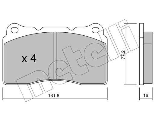 Brake Pad Set, disc brake METELLI 22-0288-1