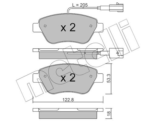 Brake Pad Set, disc brake METELLI 22-0321-3