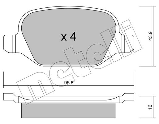 Brake Pad Set, disc brake METELLI 22-0324-1