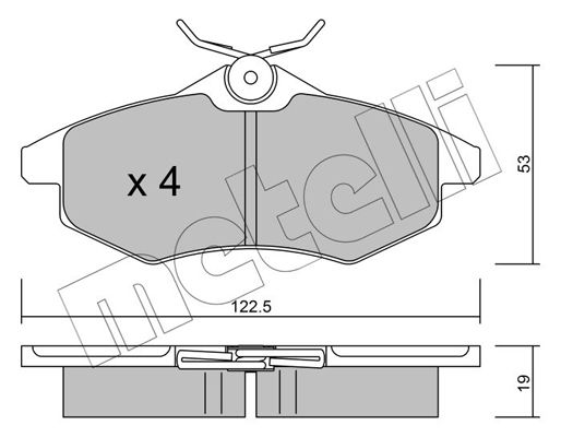 Brake Pad Set, disc brake METELLI 22-0328-0