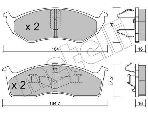 Brake Pad Set, disc brake METELLI 22-0356-1