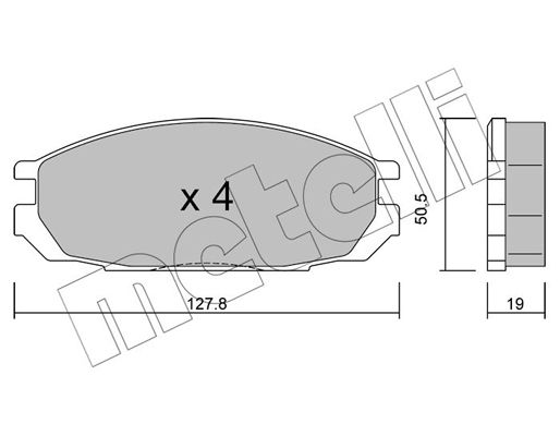 Brake Pad Set, disc brake METELLI 22-0409-0