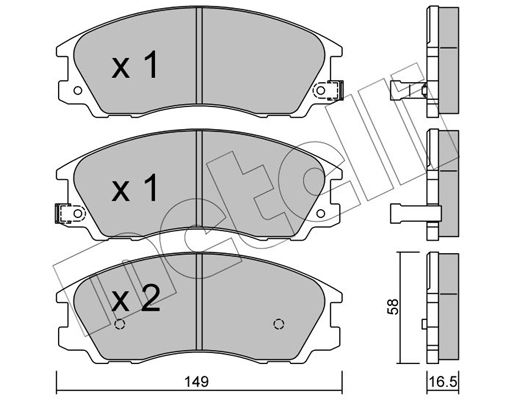 Brake Pad Set, disc brake METELLI 22-0506-0