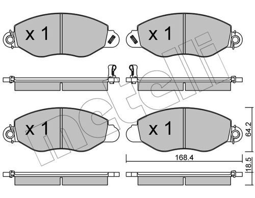 Brake Pad Set, disc brake METELLI 22-0536-0