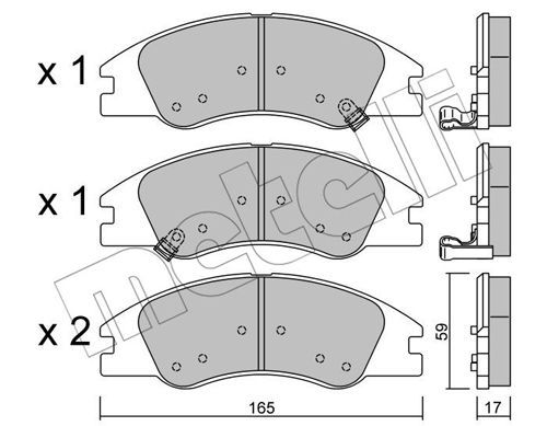 Brake Pad Set, disc brake METELLI 22-0630-0