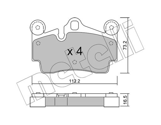 Brake Pad Set, disc brake METELLI 22-0655-0