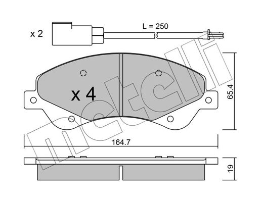 Brake Pad Set, disc brake METELLI 22-0679-0