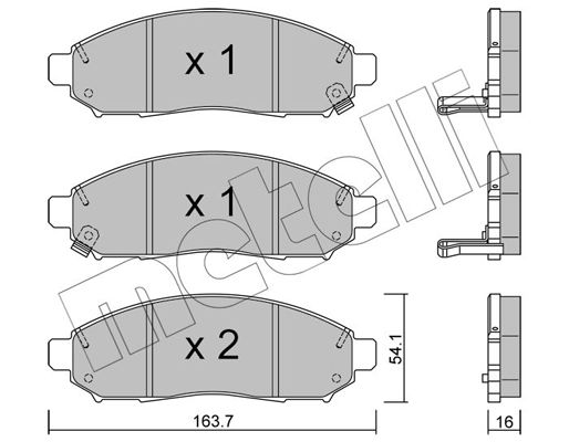 Brake Pad Set, disc brake METELLI 22-0743-1