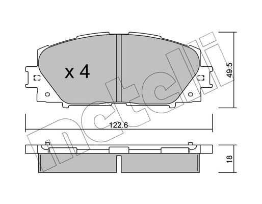 Brake Pad Set, disc brake METELLI 22-0745-0