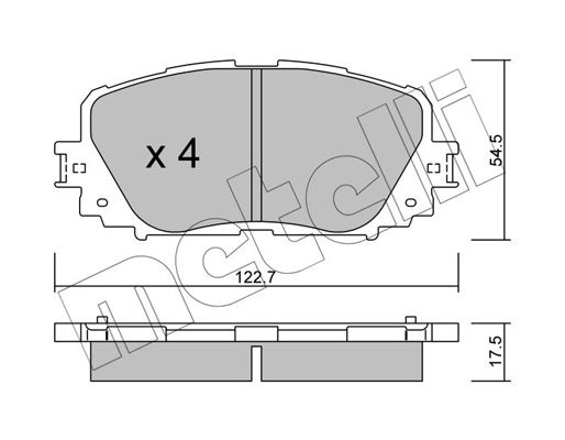 Brake Pad Set, disc brake METELLI 22-0820-0